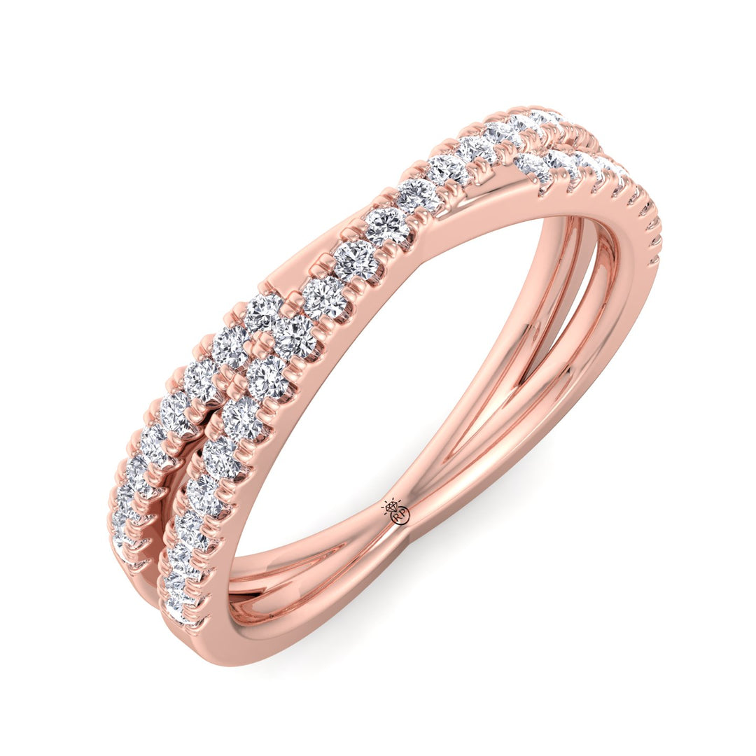 Criss Cross Pave Wedding Band (0.26 CT)
