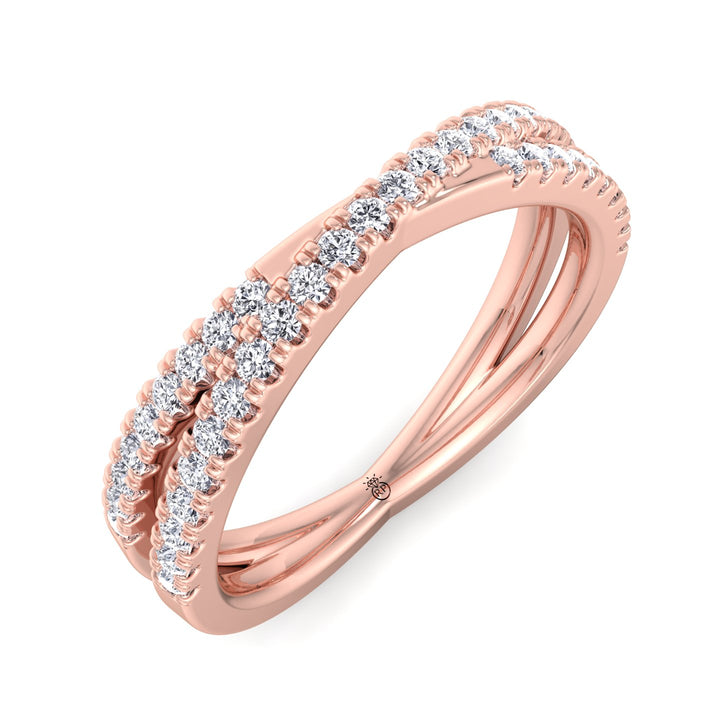 Criss Cross Pave Wedding Band (0.26 CT)