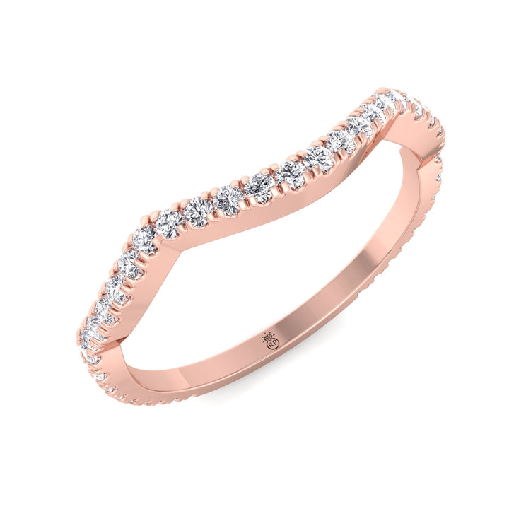 Curved Pave Wedding Band (0.23 CT)