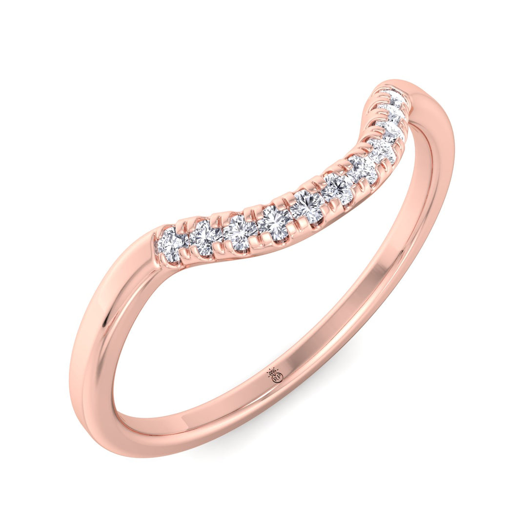 Wedding Band with Curve (0.025 CT)