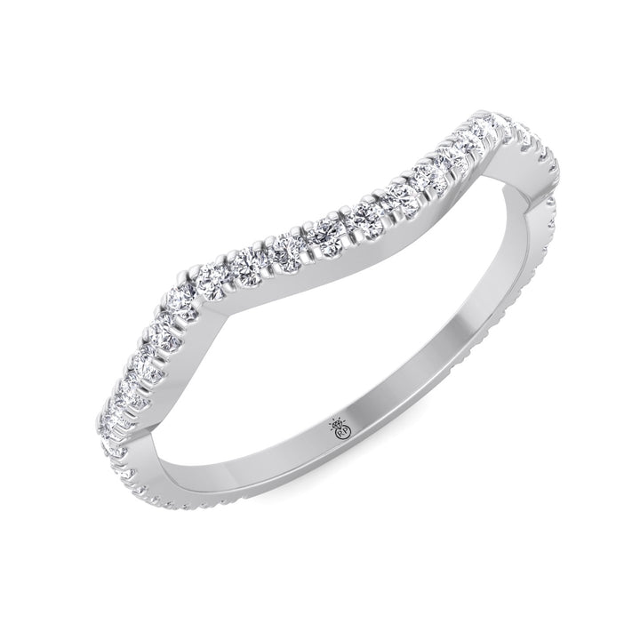 Curved Pave Wedding Band (0.23 CT)