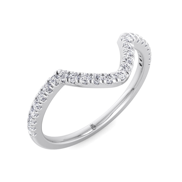 Curved Pave Wedding Band (0.21 CT)
