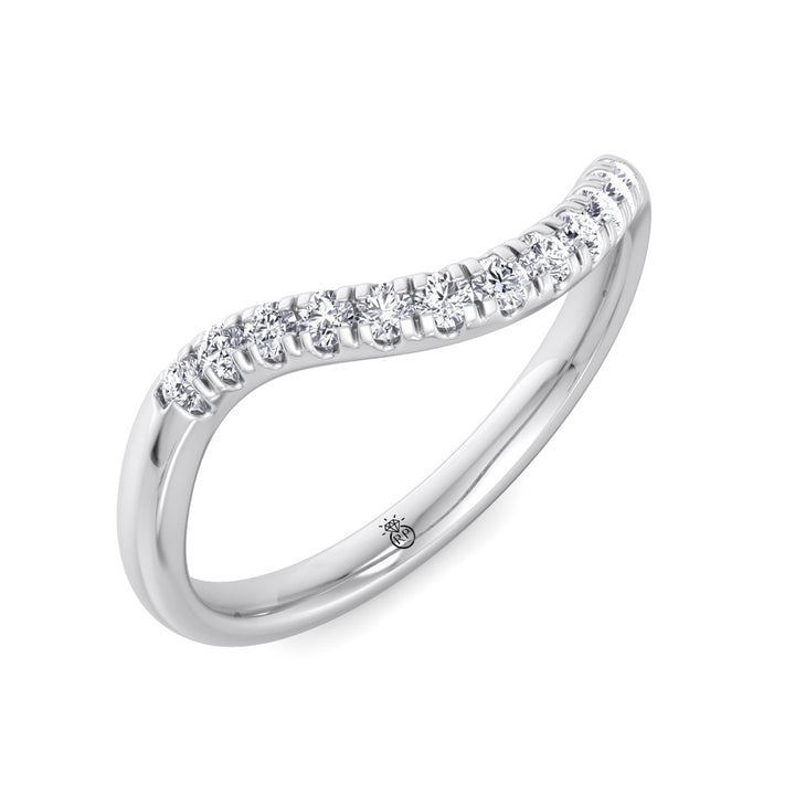 Matching Wedding Band with Curve (0.06 CT)