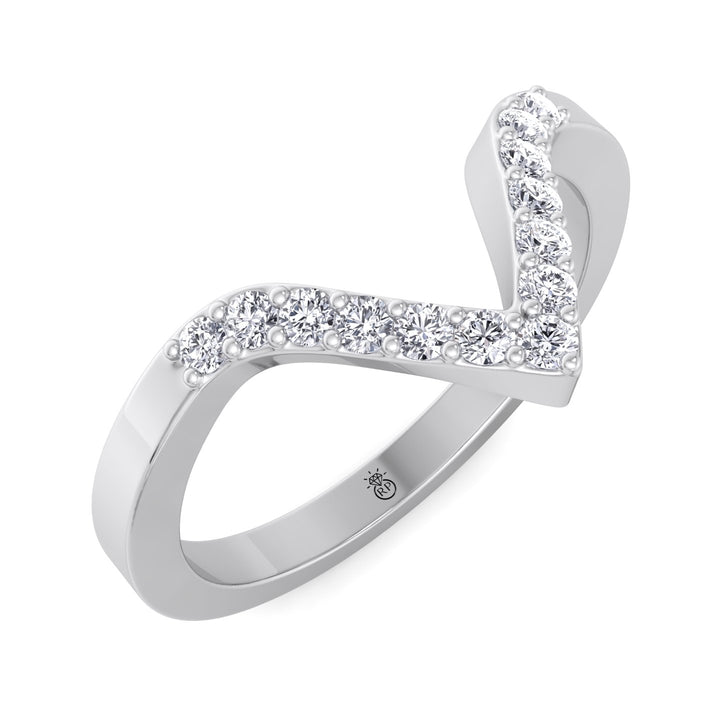 Wedding Band with Curve (0.07 CT)