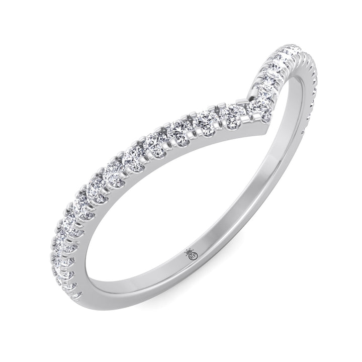 Matching Curved Pave Wedding Band (0.34 CT)
