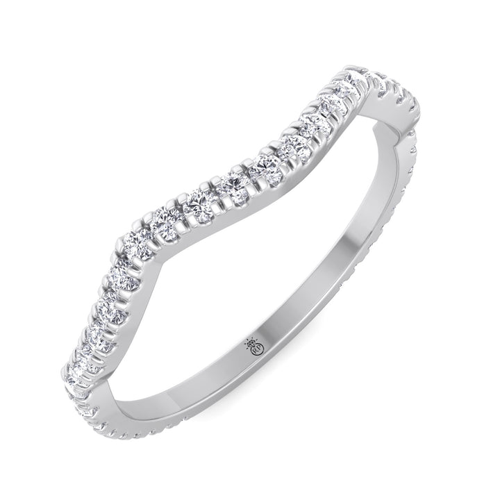 Curvy Pave Wedding Band (0.22 CT)