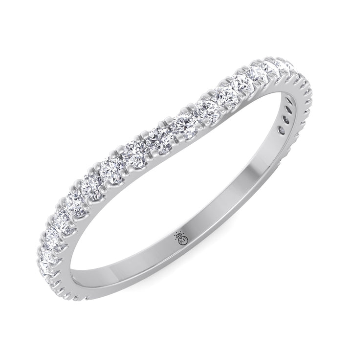 Matching Pave Wedding Band (0.3 CT)