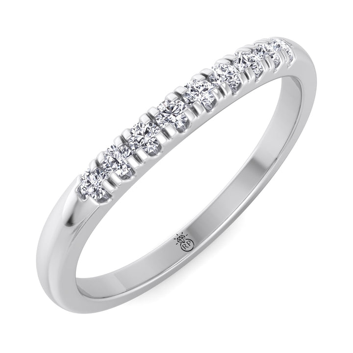 French Set Wedding Band (0.06 CT)