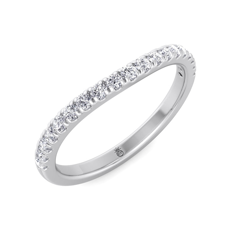Hollywood - Pave Wedding Band with Curve (0.36 CT)