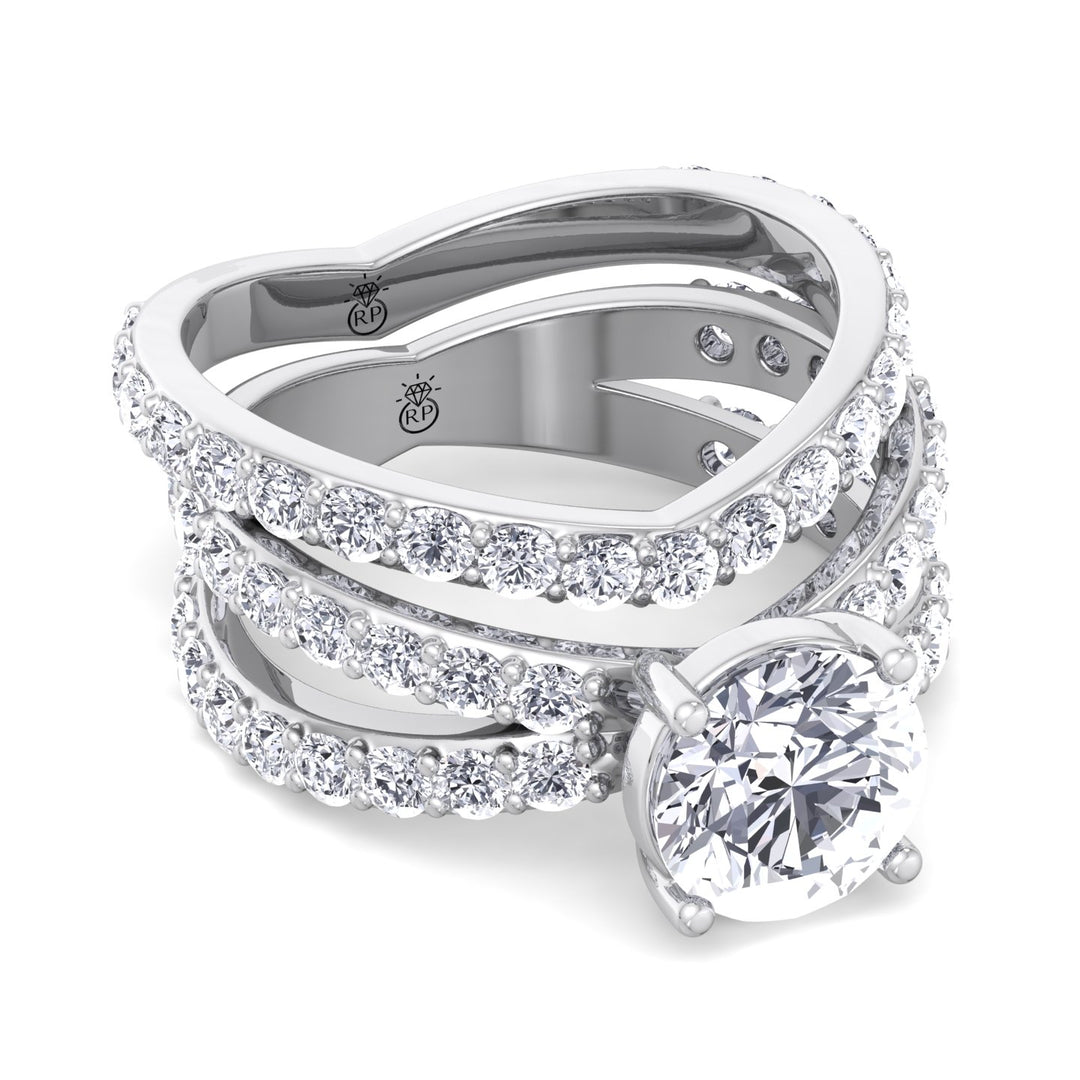 Curved Pave Wedding Band (0.85 CT)