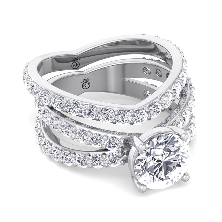 Curved Pave Wedding Band (0.85 CT)