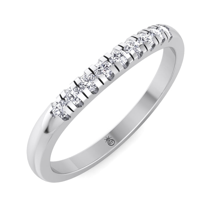 French Set Wedding Band (0.06 CT)