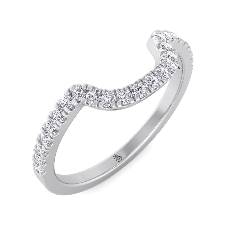 Curved Pave Wedding Band (0.08 CT)