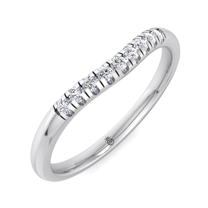 Matching Wedding Band with Curve (0.05 CT)