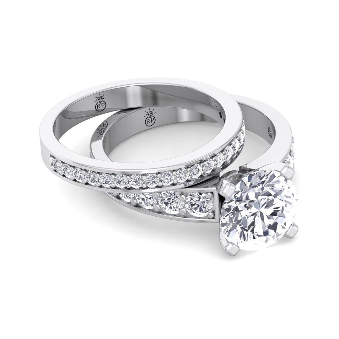 Channel Set Wedding Band (0.08 CT)