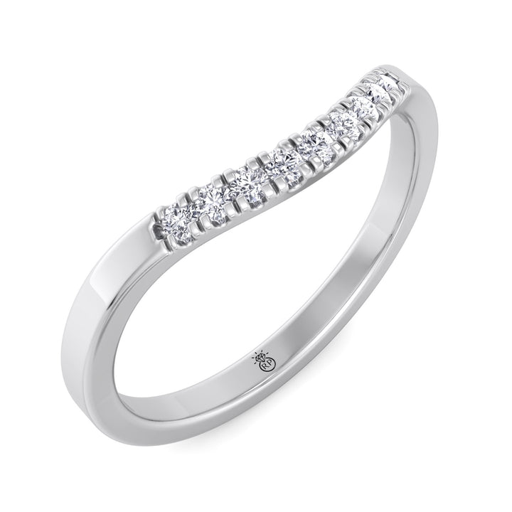 Curved Pave Wedding Band (0.04 CT)
