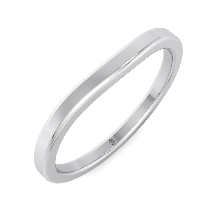 3mm Plain Wedding Band with Curve