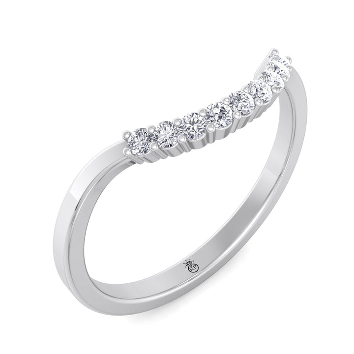 Curved Pave Wedding Band (0.12 CT)