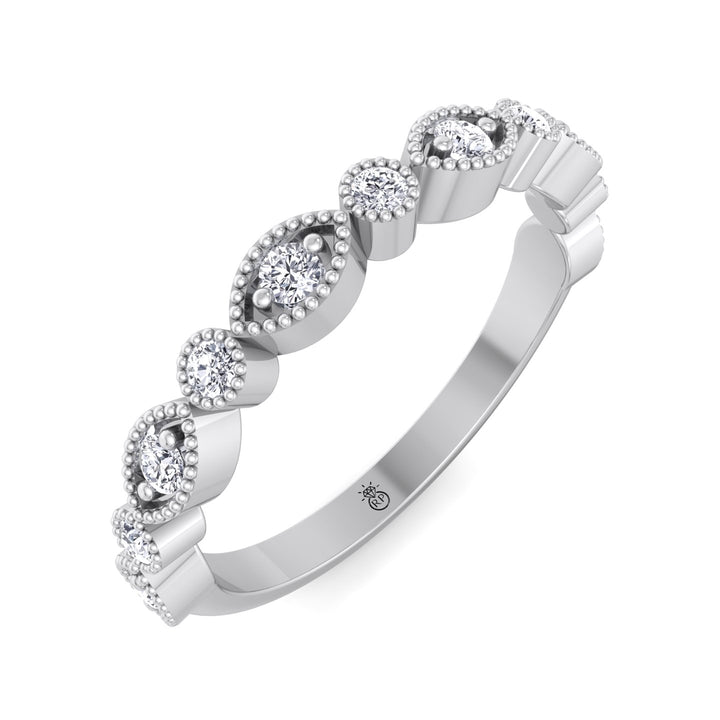 Vintage Milligrain Wedding Band (0.13 CT)
