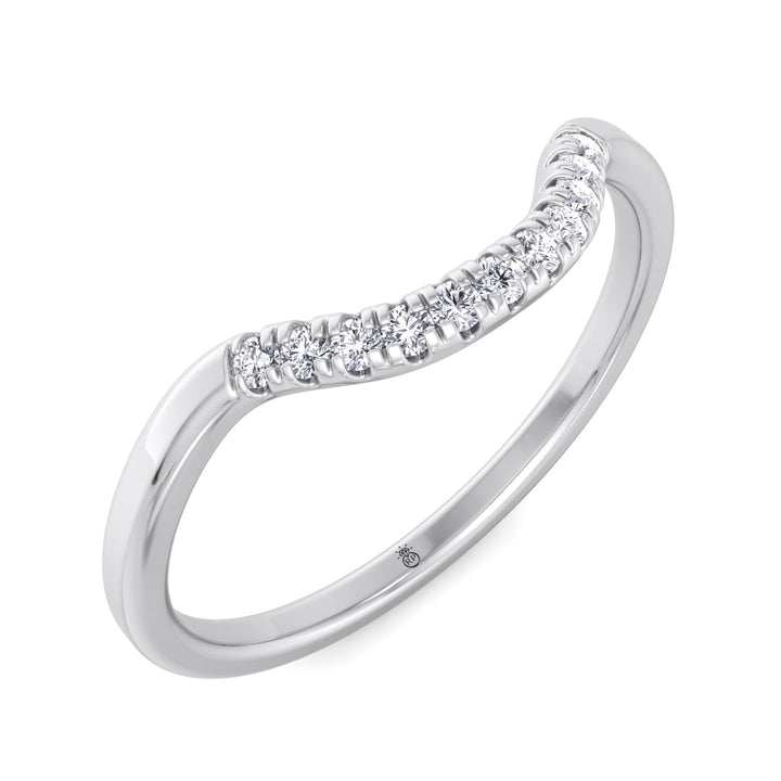 Wedding Band with Curve (0.025 CT)