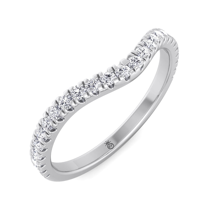 Pave Wedding Band with Curve (0.34 CT)