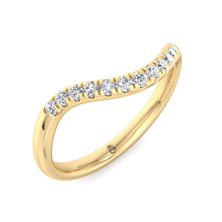Matching Wedding Band with Curve (0.06 CT)
