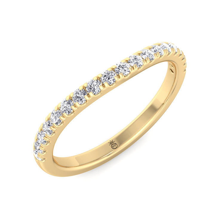 Hollywood - Pave Wedding Band with Curve (0.36 CT)