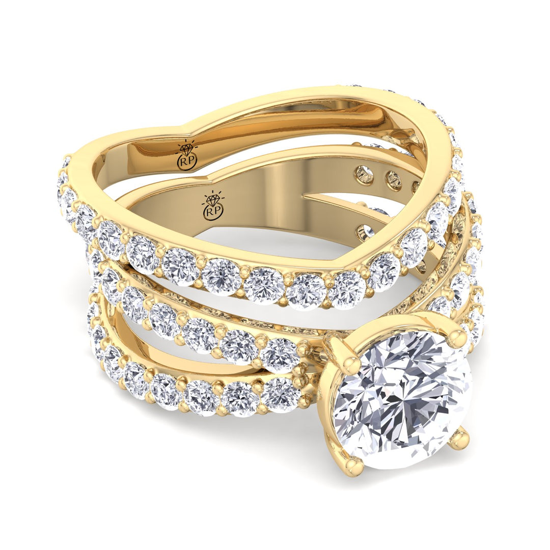 Curved Pave Wedding Band (0.85 CT)