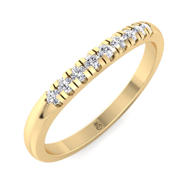 French Set Wedding Band (0.06 CT)