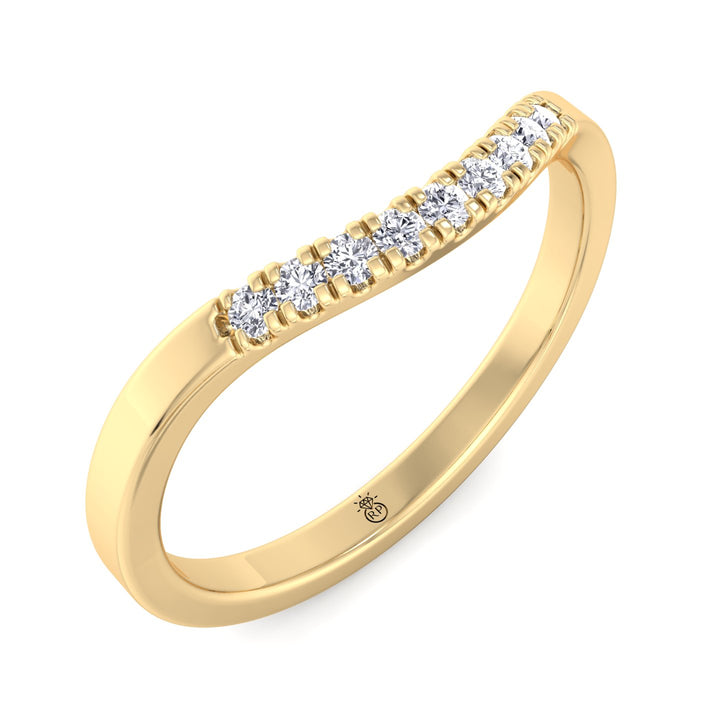 Curved Pave Wedding Band (0.04 CT)