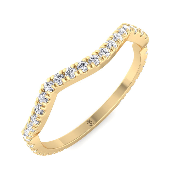 Curvy Pave Wedding Band (0.22 CT)