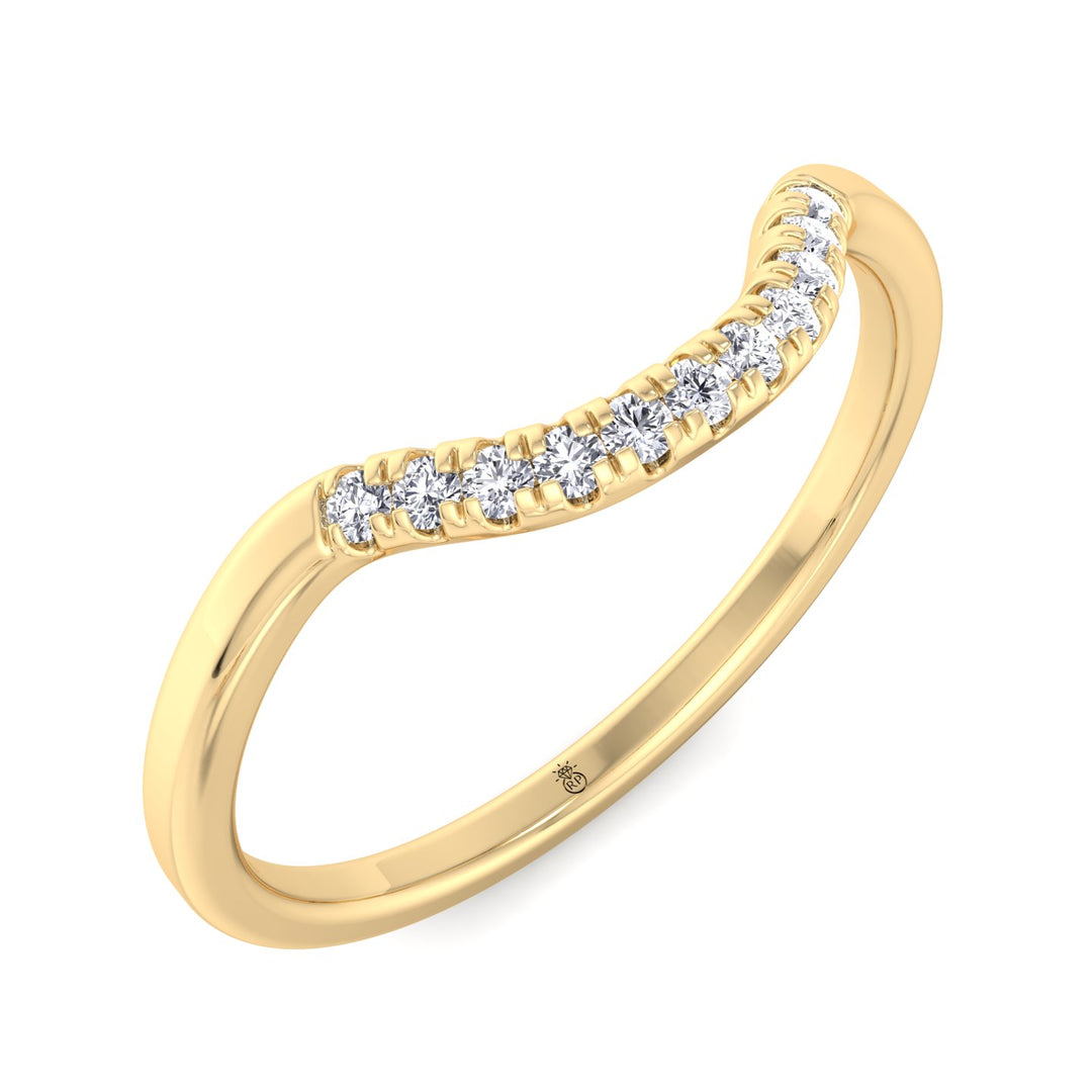Wedding Band with Curve (0.025 CT)