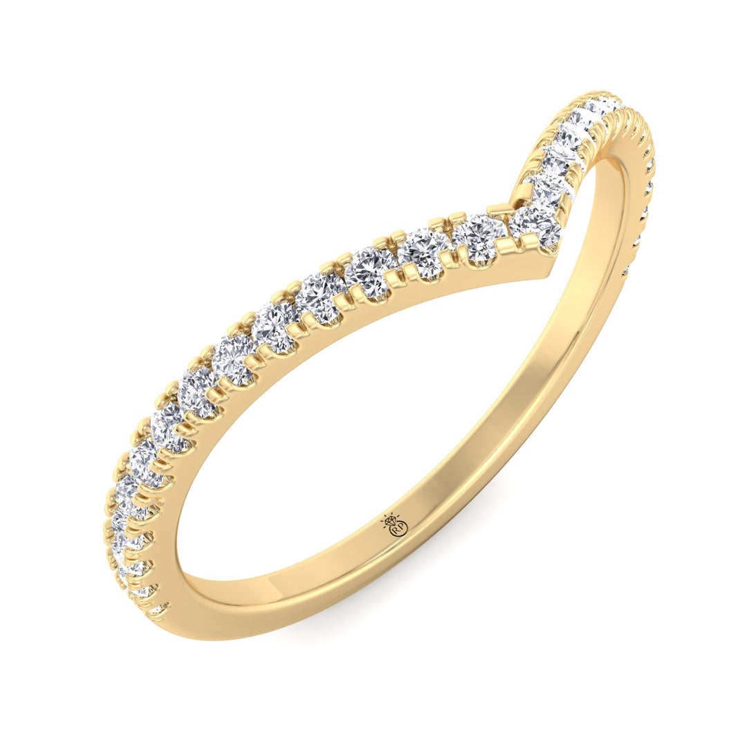 Matching Curved Pave Wedding Band (0.34 CT)