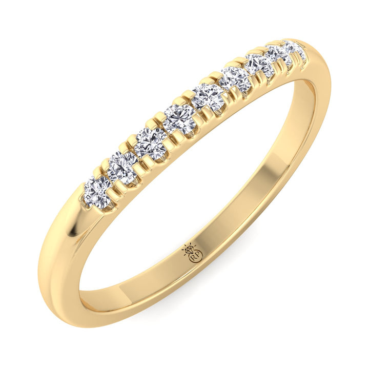 French Set Wedding Band (0.06 CT)
