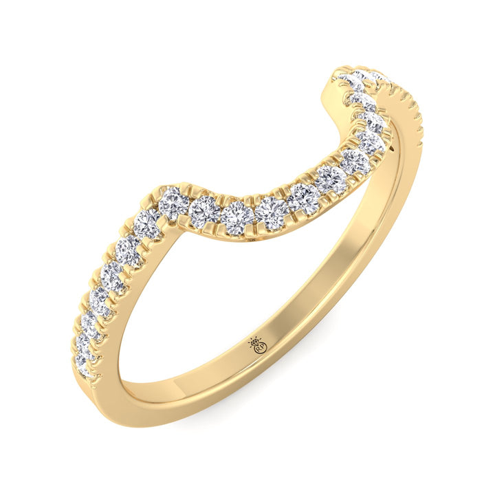 Curved Pave Wedding Band (0.08 CT)