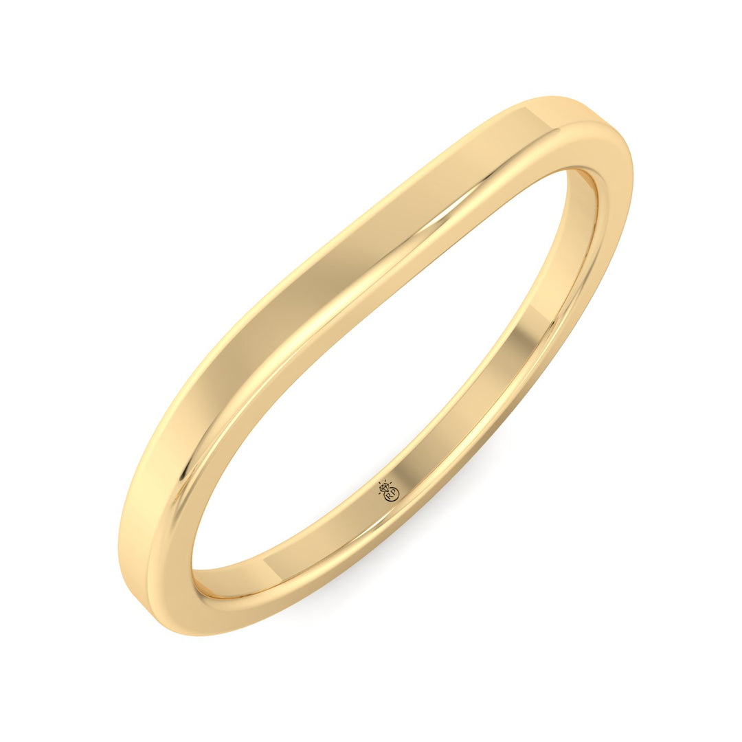 3mm Plain Wedding Band with Curve