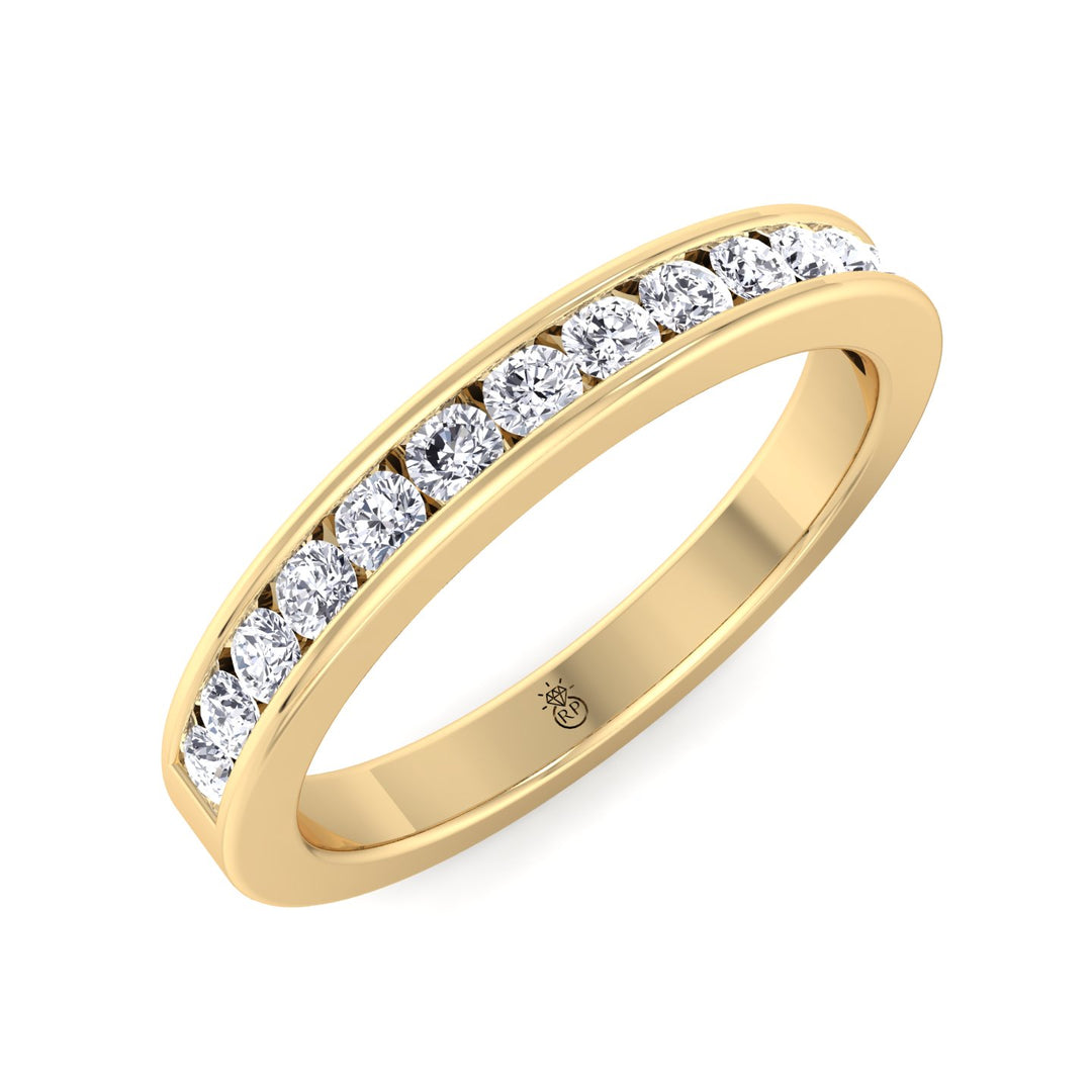 Channel Set Wedding Band (O.65CT)