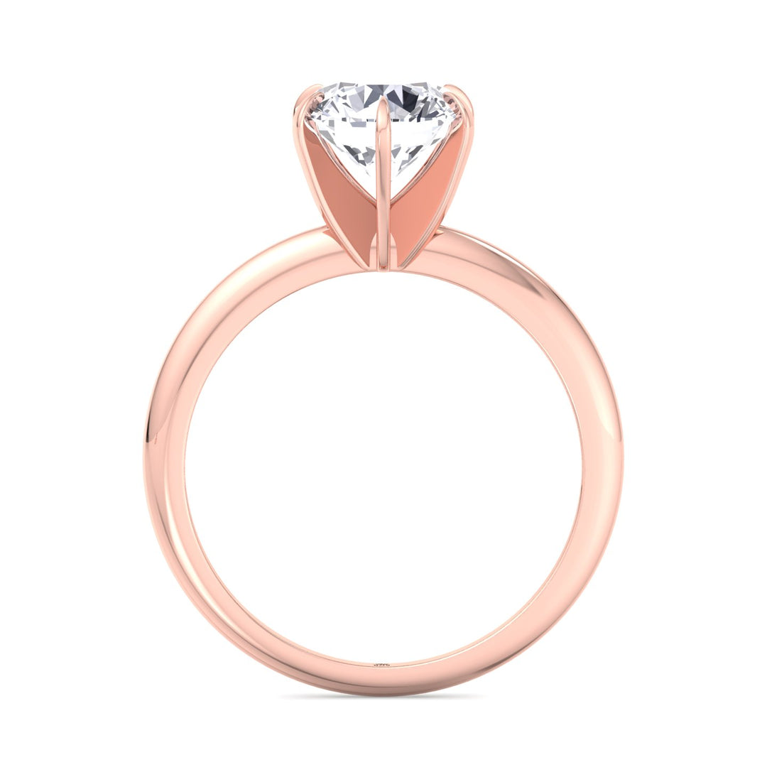 Round Cut Six Prong Solitaire Engagement Ring