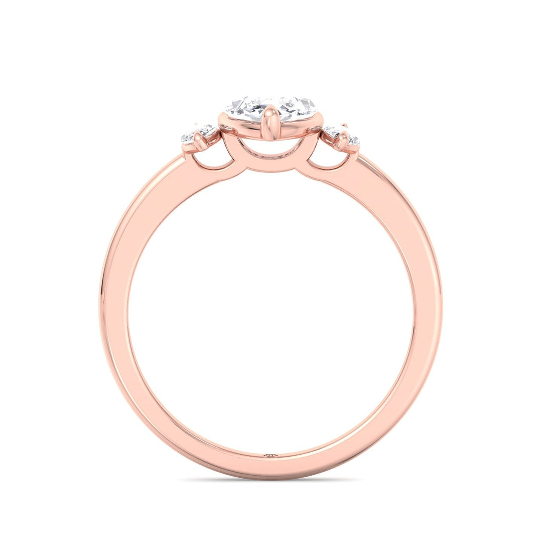 Triple Marquise Cut Engagement Ring
