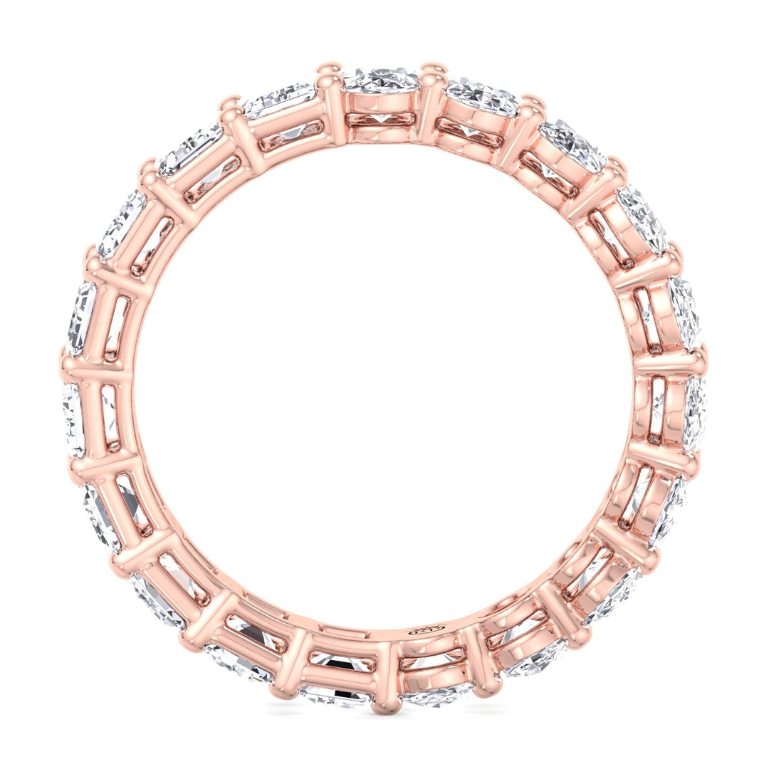 Oval &amp; Emerald Cut Double Shape Eternity Band