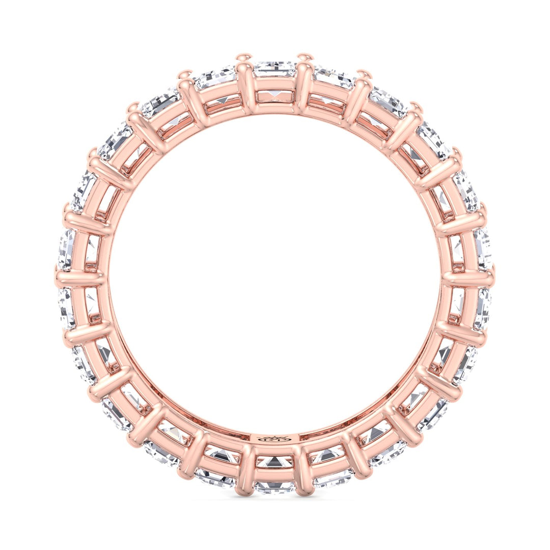 Emerald Cut  Eternity Band