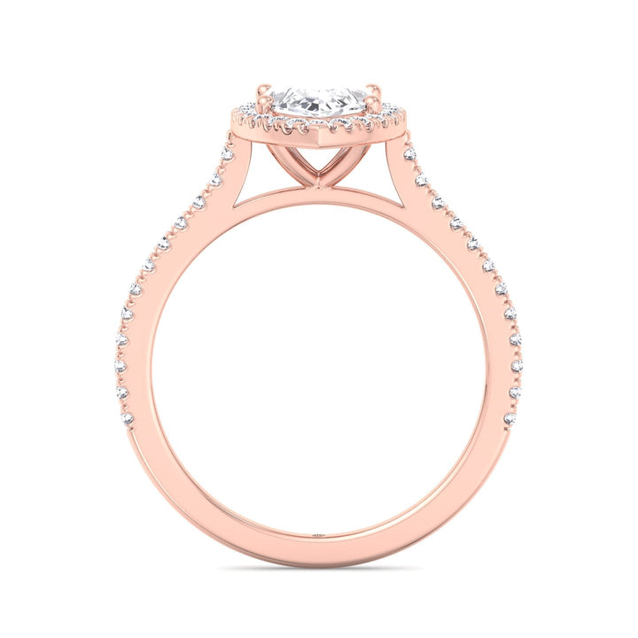 Marquise Cut Engagement Ring With Sidestones &amp; Halo