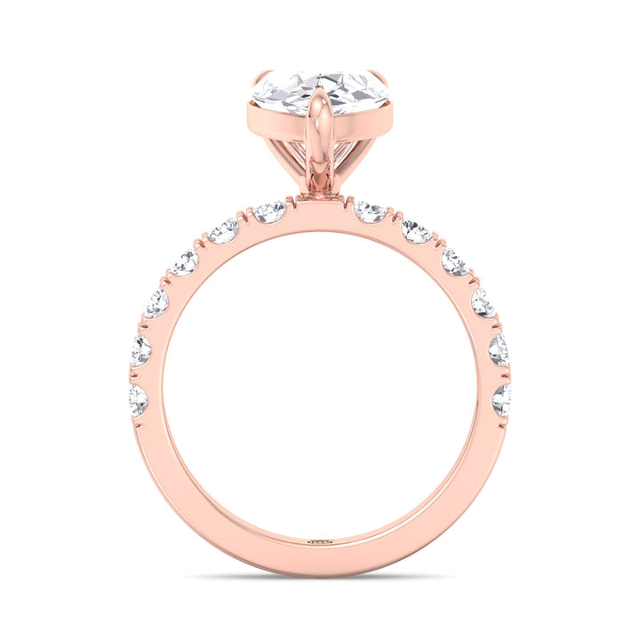 Pear Shape Ring with Sidestones