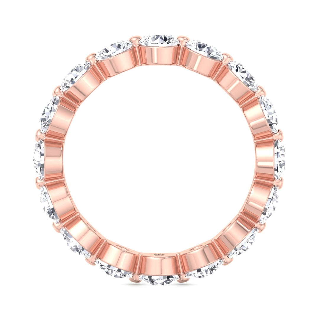 Round Cut Single Prong Eternity Band