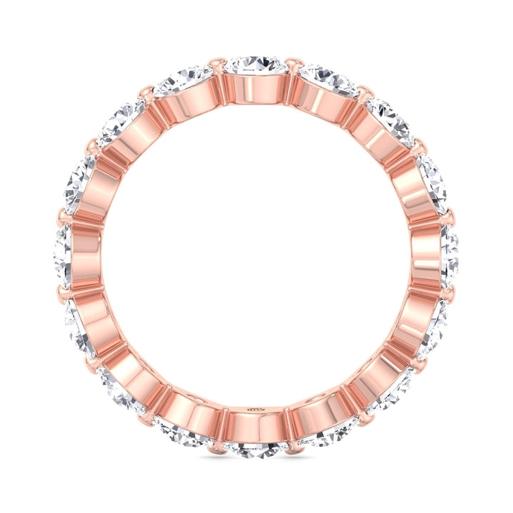 Round Cut Single Prong Eternity Band