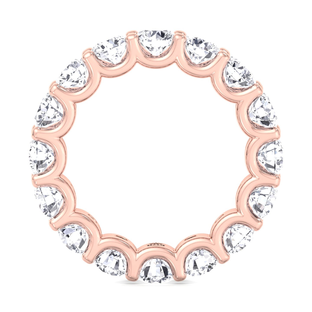 Round Cut U-Prong Eternity Band