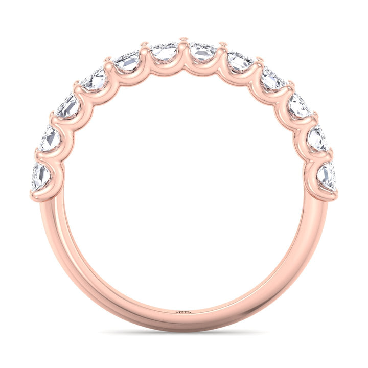 Emerald Cut Semi/Halfway Eternity Band