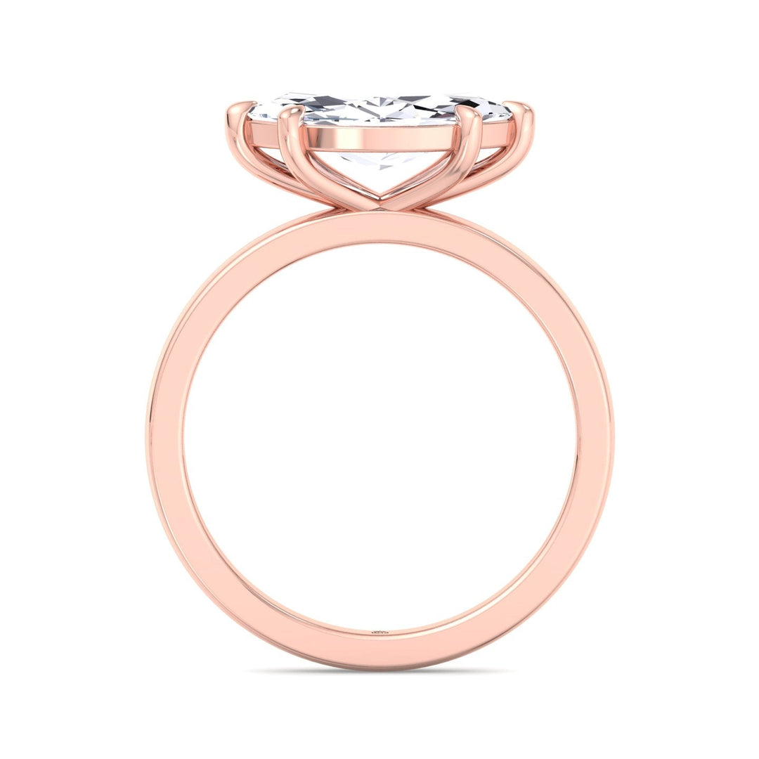 Marquise Cut East West Solitaire Engagement Ring