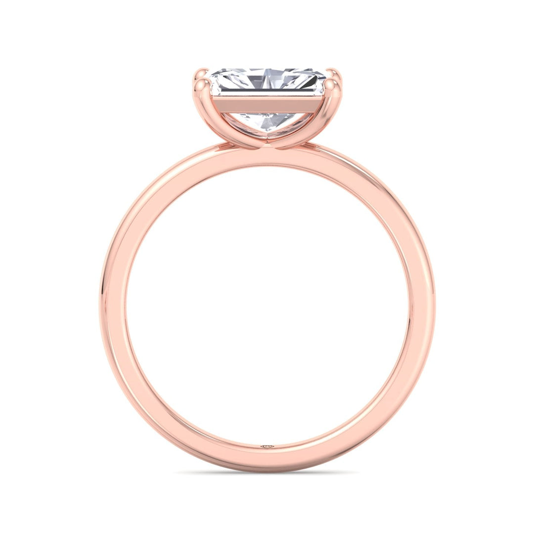 Radiant Cut Solitaire Engagement East West