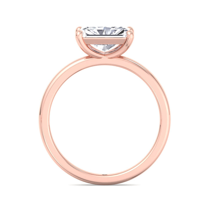 Radiant Cut Solitaire Engagement East West